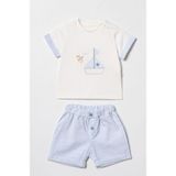 CiccimBaby Ciccim Baby 2li Takım Şortlu Halo Seagull - 9 - 12 Ay - Mavi