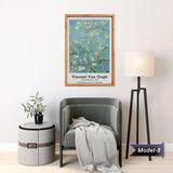 Çiçek Açan Badem Ağacı Tablo - Poster Dünyaca Ünlü ( Model-8)