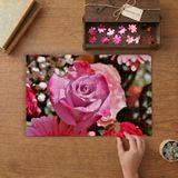 Çiçek Bahçesi - Pembe Gül Tasarımı 240 Parça Ahşap Puzzle Ahşap Kutuda MP05449