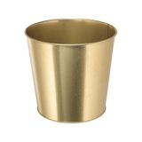 Çiçek Bitki Saksısı Gold Renk 19Cm Galvanizli Çelik Saksı