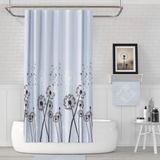 Çiçek Desen Banyo Perdesi-Karahindiba Desen Duş Perdesi, Tek Kanat Duşakabin Perdesi 180x200 Cm