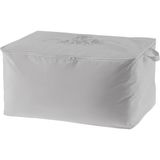 Çiçek Desen Baskılı Hurç - Gri - 52X28X21 cm - 1 Adet - 52x28x21cm