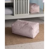 Çiçek Desen Baskılı Hurç - Pudra - 30x22x18 cm