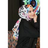 Çiçek Desen Renkli Soft Pamuk Şal