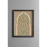 Çiçek Deseni - Vintage Desenli Çerçeve, Gümüş, 21 x 30, 5820000005975