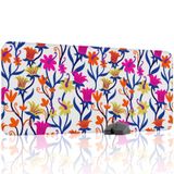 Çiçek Desenleri Oyuncu Gaming Mouse Pad Kauçuk Kaymaz Taban Mousepad (V1, 90x40 XXL)