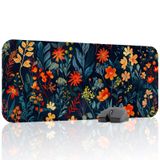 Çiçek Desenleri Oyuncu Gaming Mouse Pad Kauçuk Kaymaz Taban Mousepad (V3, 70x30 XL)