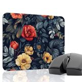 Çiçek Desenleri Oyuncu Gaming Mouse Pad Kauçuk Kaymaz Taban Mousepad (V5, 22x18 Small)