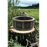 Çiçek Desenli Beton Bonsai Ve Aranjman Saksısı -+30 Cksakıci