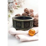 Çiçek Desenli Beton Bonsai Ve Aranjman Saksısı -+30 Cm 01U