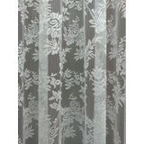 Çiçek Desenli Fransız Dantel Tül Perde, 100x250, Normal Pile, 1/2.5