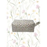 Çiçek Desenli Kapitone Kalemlik ve Makyaj Çantası - Vintage Floral