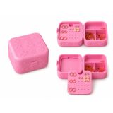 Çiçek Desenli Takı Organizer Kutusu 💍 Küpe Yüzük Kolye Saklama Kutusu 🎀 Bölmeli Kapaklı Mini