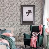 Çiçek Desenli Trend Duvar Kağıdı | TROPICANO, 9914-1, Beyaz, Kağıt Taban, Vinil kaplı, Silinebilir yüzey / 1.06x15.6 m - 16.5 m², Yüksek Kalite