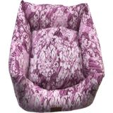 Çiçek Desenli Yumuşak Yatak, Evde Konfor ve Şıklık Sağlar, 20 cm Yüksekliğinde, Pembe Renginde. - Ahşap - Bej - Seçenek 1