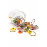 Çiçek Figürlü Renkli Saç Lastiği Seti, Twisted Rope Tasarım, Kız Çocukları için, Plastik Süpriz Kapaklı Kutu