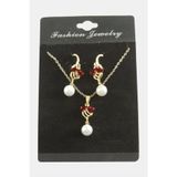 Çiçek İnci Zirkon Taşlı Set Kolye 92640