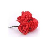 Çiçek Lateks Eva Yapay Çiçek Gül Kırmızı 2 cm * 2 cm 144 adet=12 Dal