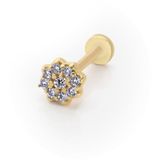 Çiçek Model Taşlı Tragus Piercing