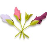 Çiçek, Peçete Halkası, Çiçek Şeklinde, 4'lü Set - Çok Renkli