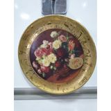 Çiçek Sepeti desenli 24K ALTIN DEPOS Özel dekorasyon Tabak T. LIMOGES MADE IN ITALY