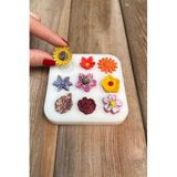 Çiçek Süsleme Set 2 Dokuzlu Silikon Mum Kalıbı