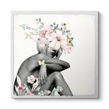Çiçek Taçlı Nü Kadın Tablosu 70 x 70
