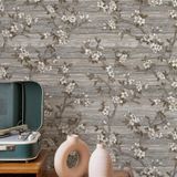Çiçek Tasarımlı Duvar Kağıdı | VERA 1505-3, Gri / 1.06x15.6 m - 16.5 m², CERTIFIATIONS: CE, Fire Retardant, ISO 9001, ISO 10002, OHSAS 18001, ISO 14001, IGI Membership
