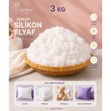 ÇİÇEKCE HOME Boncuk Silikon Elyaf 3 kg 50 x 70 cm Yıkanabilir Beyaz 1. Kalite Dolgu Materyali