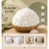 ÇİÇEKCE HOME Boncuk Silikon Elyaf 4 kg 1.kalite - 50 x 70 cm - Beyaz