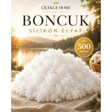 ÇİÇEKCE HOME Boncuk Silikon Elyaf 500 Gram 1.kalite - 50 x 70 cm - Beyaz