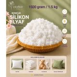 ÇİÇEKCE HOME Çiçekce Home Boncuk Silikon Elyaf 1.kalite 1500 Gram / 1.5 kg - 50 x 70 cm - Beyaz