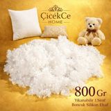 ÇİÇEKCE HOME Çiçekce Home Boncuk Silikon elyaf 1 .KALİTE 800 GR - 50 x 70 cm - Beyaz