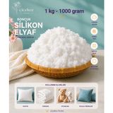 ÇİÇEKCE HOME Çiçekce Home Boncuk Silikon Elyaf 1 kg 1.kalite - 50 x 70 cm - Beyaz