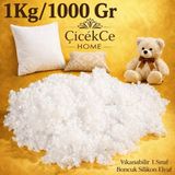 ÇİÇEKCE HOME Çiçekce Home Boncuk Silikon elyaf 1 kg 1.kalite - Beyaz - Standart