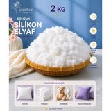 ÇİÇEKCE HOME Çiçekce Home Boncuk Silikon Elyaf 2 kg 50 x 70 cm Orta Yumuşak Beyaz Renkli Yastık Dolgu Malzemesi