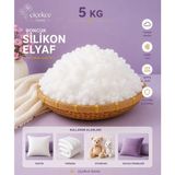 ÇİÇEKCE HOME Çiçekce Home Boncuk Silikon Elyaf 5 kg kalite Beyaz Renk Orta Yumuşak Polyester Dış Materyal - 50 x 70 cm