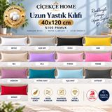 ÇİÇEKCE HOME Çiçekce Home Uzun Yastık Kılıfı 40X120 cm %100 Pamuklu 1 Adet Fermuarlı - Antrasit - 40 x 120