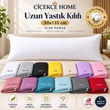 ÇİÇEKCE HOME Çiçekce Home Yastık Kılıfı 1 Adet 50X135 Uzun Yastık Kılıfı Çeşitleri Fermuarlı - Siyah - 50 x 135