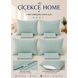 ÇİÇEKCE HOME Çiçekce Home Yastık Kılıfı 4 Adet Fermuarlı 50X70 - Yeşil