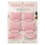 Çiçekce Home evinize renk katar Yastık Kılıfı 4 Adet Fermuarlı 50x70 cm