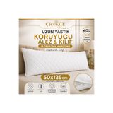 Çiçekce Home evinize renk katar Yastık kılıfi & alezi koruyucu 50x135 uzun yastık kapitone koruyucu alez kılıf 1 adet fermuarlı