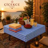 ÇİÇEKCE HOME Pötükare Çok Amaçlı Piknik Örtüsü - Sofra Bezi 1 Adet - Mavi - 50 x 70 cm
