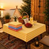 ÇİÇEKCE HOME Pötükare Çok Amaçlı Piknik Örtüsü - Sofra Bezi 1 Adet - Sarı - 120 x 170 cm