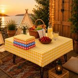 ÇİÇEKCE HOME Pötükare Çok Amaçlı Piknik Örtüsü - Sofra Bezi 1 Adet - Sarı - 130 x 170 cm