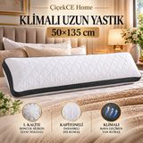 ÇİÇEKCE HOME Uzun Yastık Klimalı Kapitoneli 50X135 cm 1 Adet - 50 x 135 cm - Beyaz