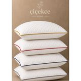 ÇİÇEKCE HOME Yastık Kapitone Lüx Biye Detaylı 900 Gram 4 Adet - 50 x 70 cm - Kırmızı