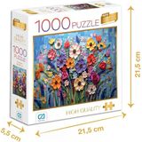 Çiçekler 1000 Parça 2,2mm Kalınlık 48X68CM Profesyonel Hobi Puzzle Yapboz Serisi