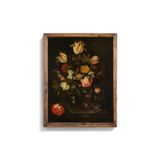 Çiçekler Ahşap Desenli Derin Çerçeve, Ceviz, 23 x 32, 3646362353666
