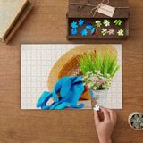 Çiçekler- Eldiven- Şapka- Bahçe Malzemeleri Tasarımı 240 Parça Ahşap Puzzle Ahşap Kutuda MP00820